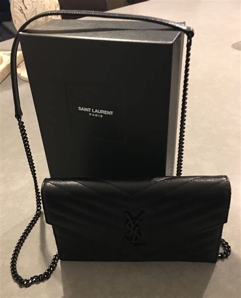 ysl wallet chain black|YSL wallet on chain review.